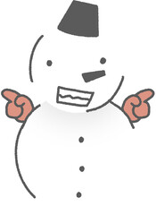 겨울 눈밭 위에 서 있는 귀여운 눈사람과 설경 풍경, 눈 내리는 계절의 포근한 감성과 크리스마스 분위기를 담은 겨울 나들이와 눈놀이 장면