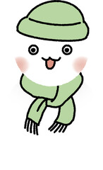 겨울 눈밭 위에 서 있는 귀여운 눈사람과 설경 풍경, 눈 내리는 계절의 포근한 감성과 크리스마스 분위기를 담은 겨울 나들이와 눈놀이 장면