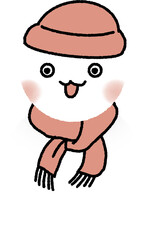 겨울 눈밭 위에 서 있는 귀여운 눈사람과 설경 풍경, 눈 내리는 계절의 포근한 감성과 크리스마스 분위기를 담은 겨울 나들이와 눈놀이 장면