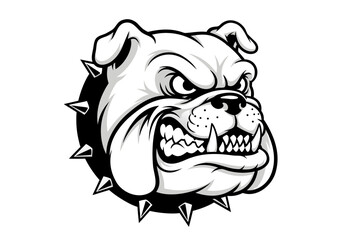 Aggressive bulldog mascot logo design, a powerful vector illustration perfect for sports teams