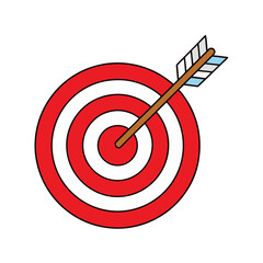 Dart hitting a target with an arrow