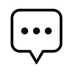 Speech bubble with ellipsis, isolated on