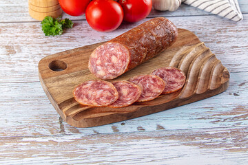 Salchichon pork cured sausages with parmesan