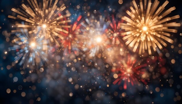 fireworks in the night sky