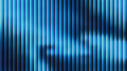 Blue black gradient abstract background with ribbed glass effect. Futuristic fractal glass background with soft wave and glow. Perfect for tech branding, poster, product presentation, ad designs