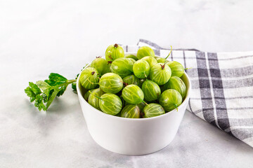Ripe sweet juicy green gooseberry