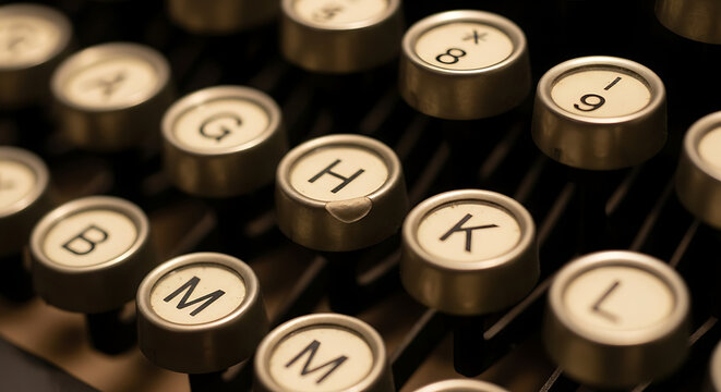 antique typewriter keys
