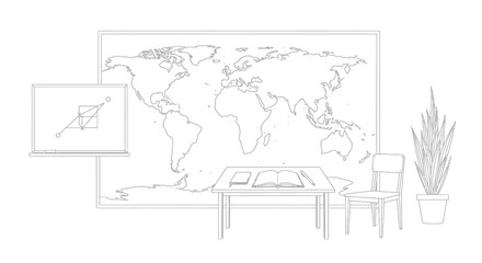 Fototapeta premium Global Business Strategy and Data Analysis in a Modern Office Setting.