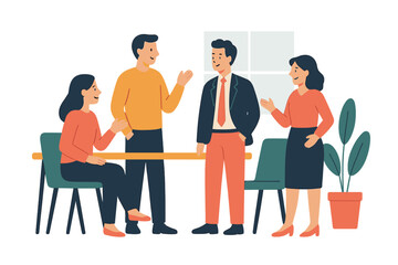 Professional business team meeting and collaboration discussing new ideas and strategy