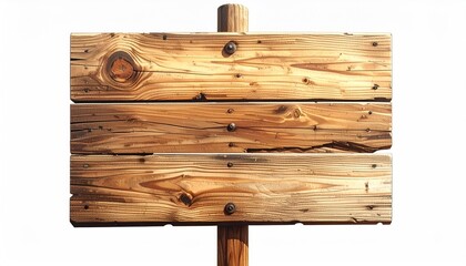 Rustic wooden sign with three planks