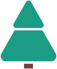 Minimalist fir tree symbol for winter and nature concepts