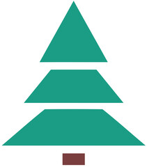 Simple Vector Illustration of a Christmas Tree Design