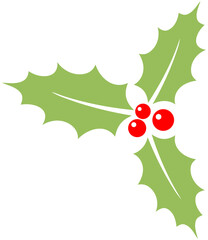Holly Berry with Leaves Christmas Decoration