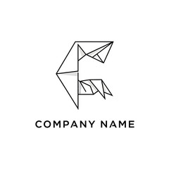 Geometric Letter C Logo Design - Modern and Minimalist Company Branding.
