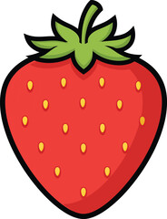 Obraz premium strawberry vector illustration