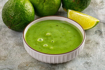 Lime green chili spicy sauce