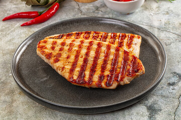 Grilled turkey breast fillet steak