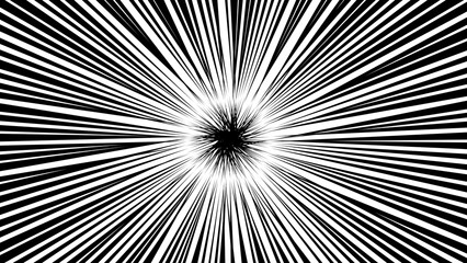 Obraz premium 漫画の集中線とスピード感のある背景素材 アニメ風の迫力あるアクション効果線 コミック調の衝撃と驚きのグラフィック