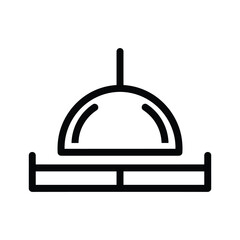 Cloche food cover icon isolated on