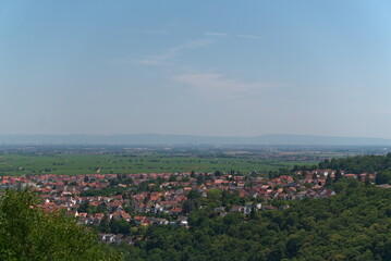 Obraz premium View on beautiful landscape with a town