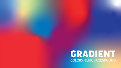 Vibrant Red and Blue Multicolor Gradient Blur Background