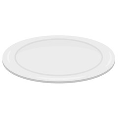 empty plate isolated on white