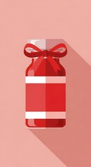 Festive Jar with Red Ribbon - A Gift of Sweetness and Joy.