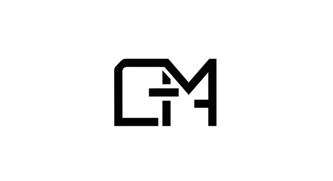 Elegant and modern GM monogram logo design, sleek letter combination with geometric shapes - Powered by Adobe