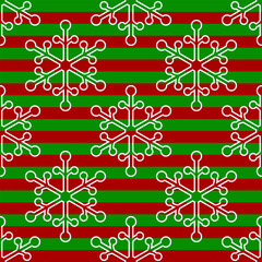 Seamless Snowflake Pattern Background. Festive Holiday. Vector Illustration