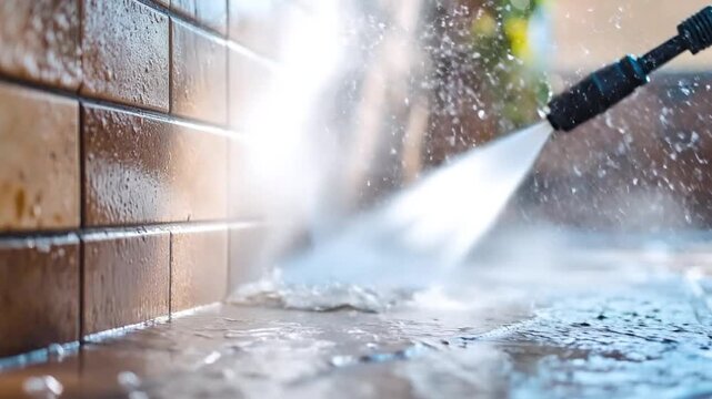 High-Pressure Cleaning Removing Dirt and Grime from Surfaces for a Sparkling Clean