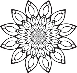 black and white flower