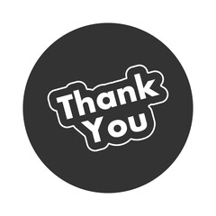 Thank you icon isolated on transparent background