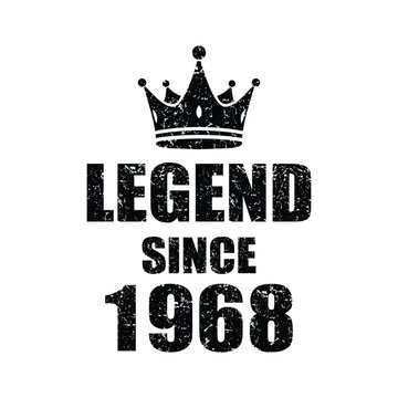 Celebrate a legendary 1968 birthday with this vintage crown design, perfect for t-shirts, posters, and unique gifts to honor a classic year