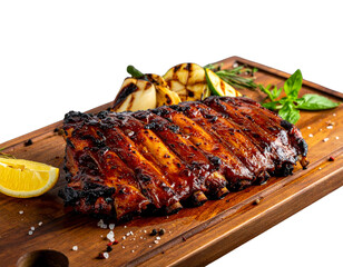 Grilled Meat on Wooden Board