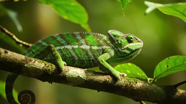 A close up, macro shot of a bearded dragon's scales and eyes, highlighting the unique textures, subtle color variations, and ancient, watchful gaze of the reptile in its natural habitat.