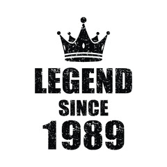 Celebrate a Legend Born in 1989 with a Bold Crown Design for T-Shirts and Special Birthday Gifts, a Unique and Powerful Way to Honor a Milestone Year
