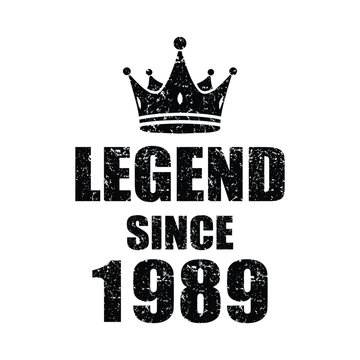 Celebrate a Legend Born in 1989 with a Bold Crown Design for T-Shirts and Special Birthday Gifts, a Unique and Powerful Way to Honor a Milestone Year
