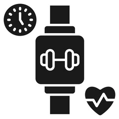 Wellness Challange Glyph Icon