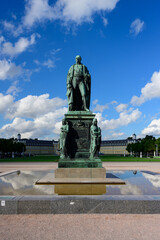 Karl Friedrich Denkmal or Carl Friedrich Memorial Statue in Karlsruhe, Germany made by Ludwig Schwanthaler in 1844.