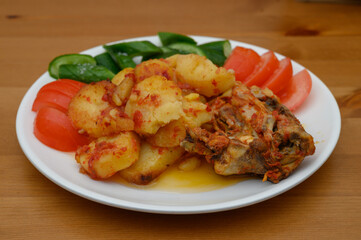 Traditional Georgian Ojakhuri - Family Meal Dish