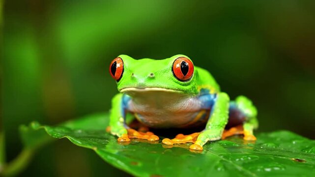 The harmonious coexistence of a specific amphibian species within its untouched ecological niche, highlighting the delicate balance of wild biodiversity.