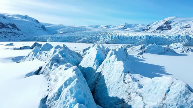 Time lapse sequence capturing the subtle transformation of ice as it slowly melts into shimmering water droplets, emphasizing the cyclical nature of water.