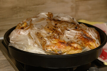 Juicy Oven-Bag Chicken with Broccoli and Cauliflower