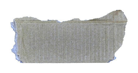 Brown corrugated kraft paper torn into pieces in transparent background png