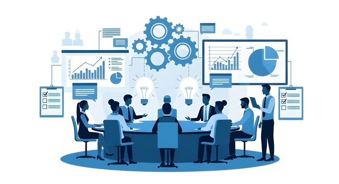 Colección de iconos planos de taller.
Seminario profesional para enseñar habilidades y mejorar el trabajo en equipo.