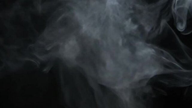 Abstract Artistry: Slow Motion Dance of Vaporous Forms and Organic Shapes Emphasizing the artistic and meditative quality of smoke transforming into unpredictable, mesmerizing patterns and?