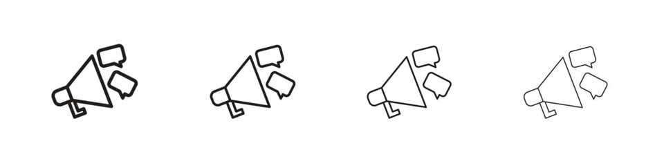 Social campaign icon line icon. linear style vector symbols collection on white background