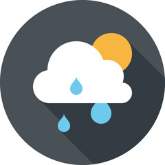 Modern weather forecast flat line vector illustration icon design concept. Icon for mobile and web graphics. Flat symbol, logo creative concept. Simple and clean flat pictogram