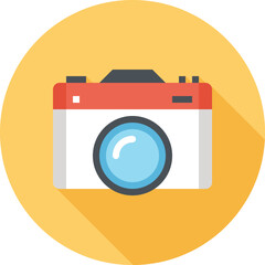 Modern photography flat line vector illustration icon design concept. Icon for mobile and web graphics. Flat symbol, logo creative concept. Simple and clean flat pictogram