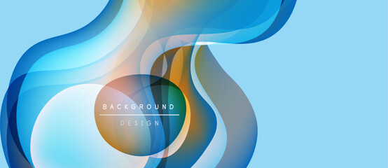 Abstract flowing shapes, vibrant colors, dynamic composition. Modern design element for backgrounds, presentations, graphics. Smooth gradients create visual interest.